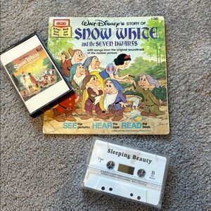 Sleeping Beauty and Snow White Cassette tapes.